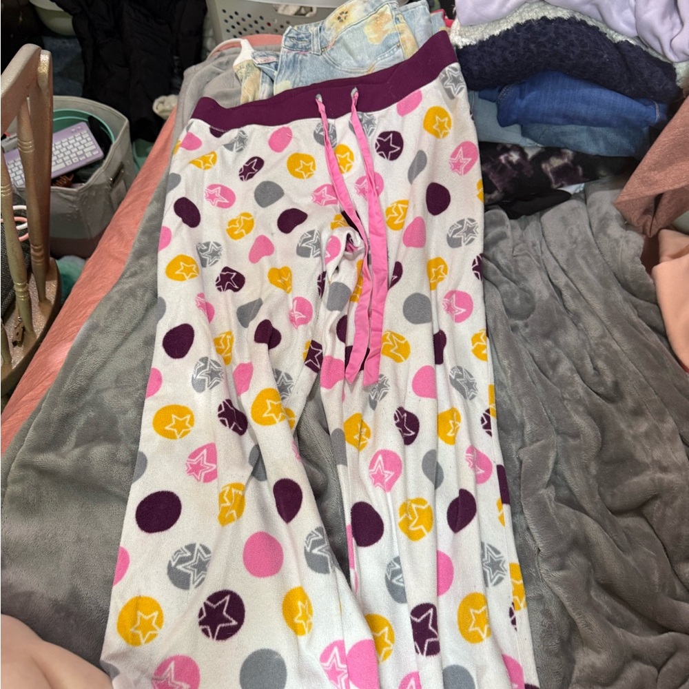 Sonoma Pink and Yellow Pajama Bottoms with Playful Design